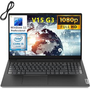 Lenovo V15 G3 Business Laptop Computer, 15.6" FHD Display, 12th Gen Intel 10 Cores i5-1235U (Beat i7-1195G7), 24GB DDR4 RAM, 1TB PCIe SSD, WiFi, BT 5.1, Windows 11 Pro, AZ-XUT Cable