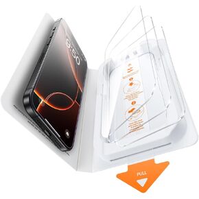 SMARTDEVIL 3 Pack for iPhone 16 Pro Max Screen Protector, Bubble-and-Dust-Free Box, HD Tempered Glass, Military Grade Shatterproof & Ultra Durable, Easy Installation