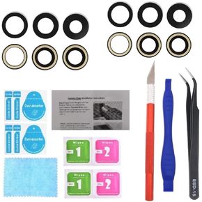 2 x PHONSUN Back Camera Lens Glass Replacement for Apple iPhone 12 Pro with Tool Kit and Installation Guide