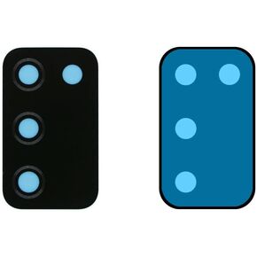 2X Back Rear Camera Glass Lens Cover Replacement Compatible with Samsung Galaxy A03S A037 A037M/DS 6.5 inch 2021 (Black)