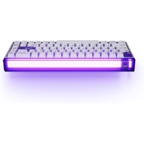 MADE68 Pro Hall Effect Keyboard Magnetic Gaming Keyboard, Hot Swappable Switches Keyboard Rapid Trigger Keyboard Magnetic Switch Keyboard, 65% Layout RGB Snap Tap-Purple