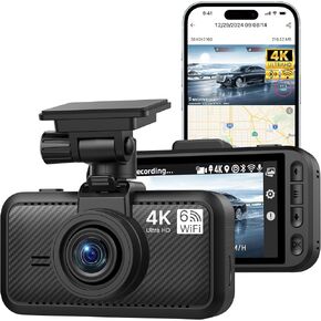 Miofive Dash Cam Front, S1 E Car Camera, Built-in WiFi & GPS Car Dashboard Camera Recorder with 4K/2160P UHD, App, 3" IPS Screen, WDR Night Vision, 24-Hour Parking Monitor, Loop Recording, G-Sensor