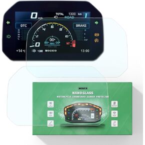 Motorcycle Accessories Nano Glass Dashboard Screen Protector Kit for BMW R1300GS Adventure 2024-2025 / R1250RS R1250R 2019+ / R1250GS Adventure 2018-2023 / R1200GS 2017+ (2 x Ultra Clear)