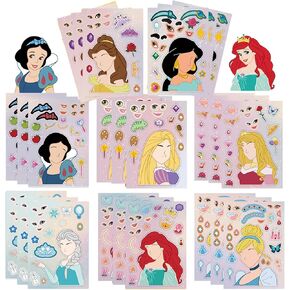 Hero Stickers for Kids 24 Sheets Cartoon Character Decals Make a face Sticker Pack, Make Your Own Hero Stickers for Kids Teens Party Decoration, Reward, Decor for Laptop Notbook (HR)