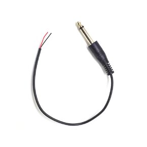 1PCS 0.3M/1FT 6.35mm Male Plug Open End，6.35mm Speaker Wire to Aux 1/4 TS Cable for Replacement 2 Pole Jack Cable Wire