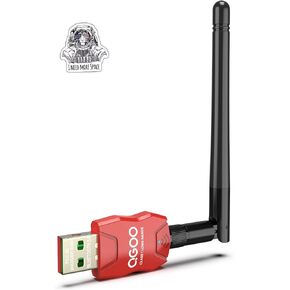 Class 1 Long Range Bluetooth Adapter for PC, QGOO USB Bluetooth Adapter for PC 5.3+EDR, Bluetooth Dongle Bluetooth Receiver Support Windows10/8.1/8/7（red-092）