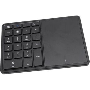 Numeric Keypad, 22 Keys Dual Modes Bluetooth4.2 Wire Less Number Pads with Touchpad, Slim External Numpad Keyboard for Laptop Desktop PC (Black)