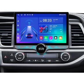 Android 13.0 Car Radio for Toyota Highlander 2015-2019,11.5" Single Knob HD Touch Screen,4G+64G with Wireless CarPlay, Android Auto, AM/FM Stereo,5G WiFi,DSP,Exhaust Fan,SWC
