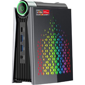 ACEMAGICIAN [Gaming PC Ryzen Mini PC, AMD Ryzen 7 Pro 5875U 16GB DDR4 512GB NVME SSD Mini Desktop Computer,11 Pro Mini PC Gaming[WiFi6/BT5.2] [4K UHD/RGB Lights/3 Adjustable Mode]