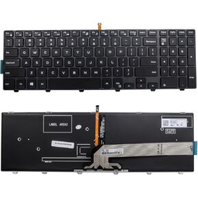 Replacement Laptop Keyboard with Frame for Dell Inspiron 15 3000 5000 3541 3542 3543 3551 3552 3558 3593 3567 5542 5545 5547 5755 5551 5558 5552 5758 5759 5559 Laptop with Backlight
