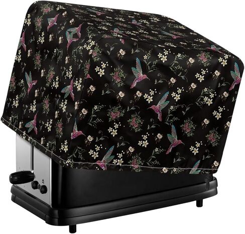 Babrukda Hummingbird Flowers Toaster Cover 4 Slice Trendy Bread Machine Cover with Drawstring Closure Small Kitchen Appliance Dust and Fingerprint Protection Home Decor Holiday Gifts in Saudi Arabia