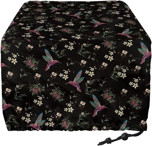 Babrukda Hummingbird Flowers Toaster Cover 4 Slice Trendy Bread Machine Cover with Drawstring Closure Small Kitchen Appliance Dust and Fingerprint Protection Home Decor Holiday Gifts in Saudi Arabia