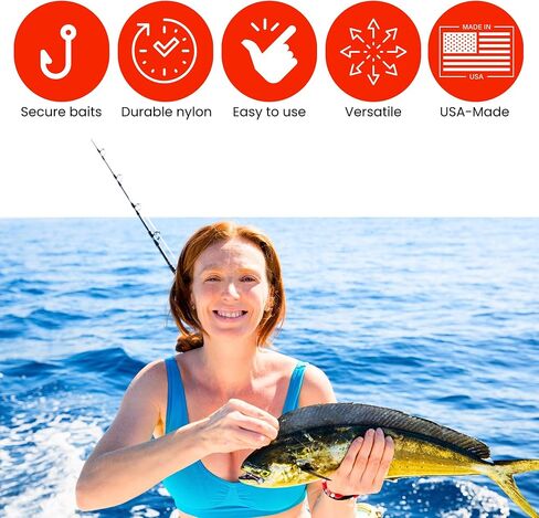 Granny's Panties Nylon Bait Holder for Fishing - Bait Bag Secures Bait on Hook, Prevents Bait Loss to Small Fish & When Casting - Fishing Bait Holder for All Bodies of Water - Made in USA - 6-Pack in Saudi Arabia