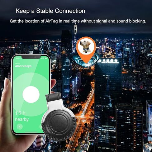 All-In Package Airtag Holder Designed Genuine Leather for Apple Airtags Keychains, Compact Design with Key Rings and Protective Casing for Airtag for Added Convenience (Black in Kuwait