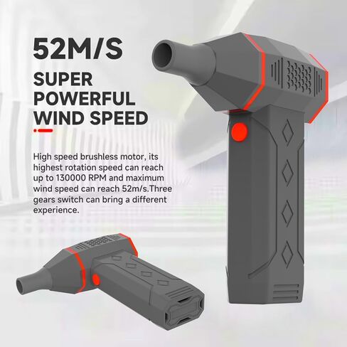 Air Air Dusters Electric Air Duster-130000RPM Super Power Air Blower ، منفاخ غبار قابل للتعديل 4-gear للكمبيوتر ولوحة المفاتيح والخارجية والمكتب والسيارة in Saudi Arabia