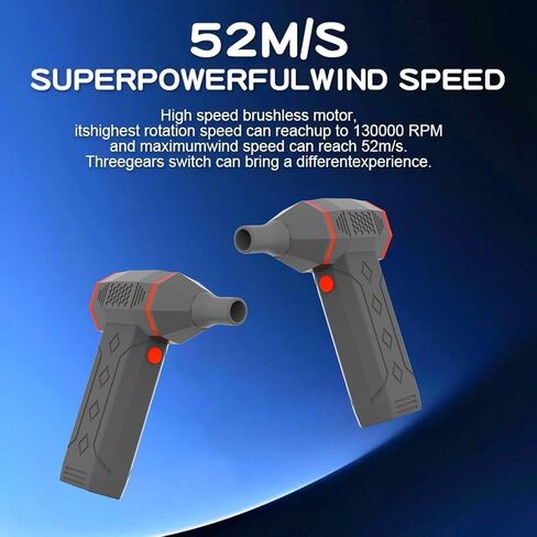 Air Air Dusters Electric Air Duster-130000RPM Super Power Air Blower ، منفاخ غبار قابل للتعديل 4-gear للكمبيوتر ولوحة المفاتيح والخارجية والمكتب والسيارة in Saudi Arabia
