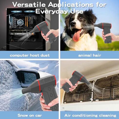 Air Air Dusters Electric Air Duster-130000RPM Super Power Air Blower ، منفاخ غبار قابل للتعديل 4-gear للكمبيوتر ولوحة المفاتيح والخارجية والمكتب والسيارة in Saudi Arabia