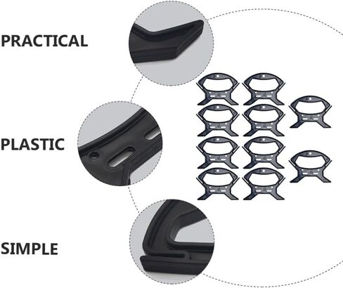DOITOOL 10pcs حبل الحبل الحبل اللاحق ويندر حبل منظم الحبل المظلة ويندر من أجل ، حبل ، خيوط ، خط الصيد ، يمنع تشابكات الارتداد والكرات ، L ، 13x9.9 سم ، أسود ، أسود in Saudi Arabia
