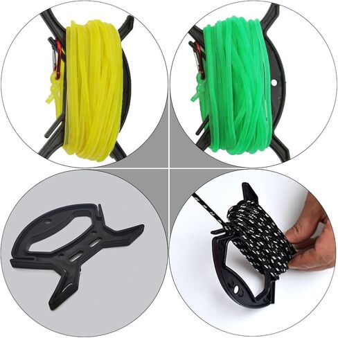 DOITOOL 10pcs حبل الحبل الحبل اللاحق ويندر حبل منظم الحبل المظلة ويندر من أجل ، حبل ، خيوط ، خط الصيد ، يمنع تشابكات الارتداد والكرات ، L ، 13x9.9 سم ، أسود ، أسود in Saudi Arabia