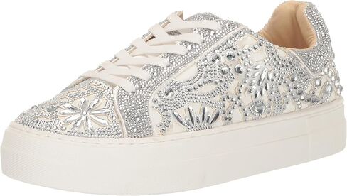 Betsey Johnson Women's Reily Sneaker, Light Gold, 11 in Saudi Arabia