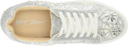 Betsey Johnson Women's Reily Sneaker, Light Gold, 11 in Saudi Arabia