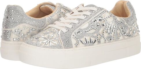 Betsey Johnson Women's Reily Sneaker, Light Gold, 11 in Saudi Arabia