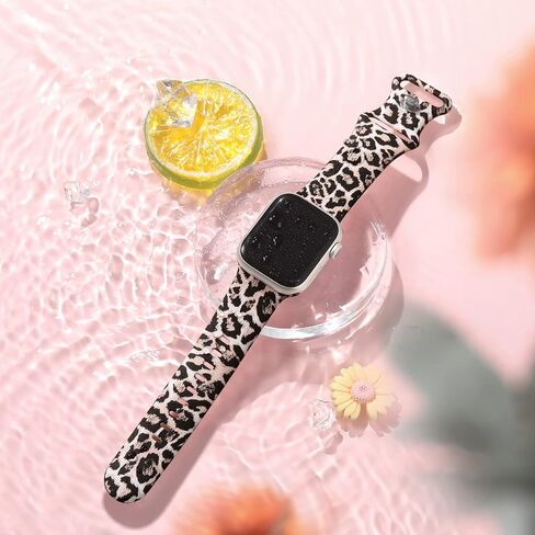 متوافق مع Easuny مع Watch Band 38mm 40mm 41mm 42mm 44mm 45mm 49mm للنساء ، والفراشات طباعة Silicone Silicone Floral Fadeless Wristband Sport Sert in Kuwait