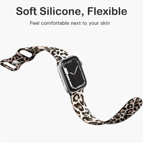 متوافق مع Easuny مع Watch Band 38mm 40mm 41mm 42mm 44mm 45mm 49mm للنساء ، والفراشات طباعة Silicone Silicone Floral Fadeless Wristband Sport Sert in Kuwait