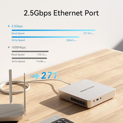 minisforum elitemini th60 mini pc 11th gen core i5-11400h كمبيوتر سطح المكتب ، ذاكرة الوصول العشوائي 16GB 512GB NVME SSD ، HDMI/DP/USB-C (4K@60Hz) مخرجات ， 2.5G RJ45 ، 5xUSB ، توسيع SSD SLOT ، INTEL UHD (REDENED) in Kuwait