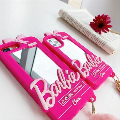 علبة الهاتف الوردي مع Mirror و Tassel for iPhone 14 Pro in Saudi Arabia