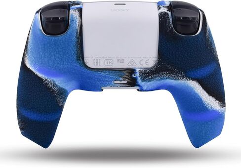 Grips متوافقة مع الجلد PS5 وحدة تحكم ، قبضة السيليكون لـ PlayStation 5 وحدة تحكم الغطاء المضاد للانزلاق لوقاية وحدة التحكم PS5 -pack2 مع 8pcs pro thumb grips -black camoublue in Kuwait