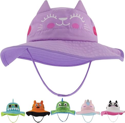 Kids Sun Hat for Girls & Boys with UV Protection- Toddler Beach Hat for Fishing Safari Play Hat (2-14 Years) in Saudi Arabia