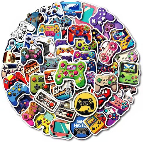 50pcs Cool Neon Stickers, Water Bottle Stickers Waterproof Vinyl Stickers, Stickers for Laptop Skateboard Journal Notesbook Phone Cup Guitar Luggage etc Sticker Pack for Kids Adults Teens in Saudi Arabia