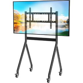 HOME VISION Heavy Duty Rolling TV Stand on Wheels for 40-100 Inch LCD LED 4K Flat Screen TVs, Movable Portable TV Cart with Mount, Mobile Floor Monitor Stand Holds up to 200 lbs, Max VESA 800x500mm