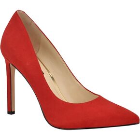 Nine West Women's Tatiana Pump, Red Suede 605, 6