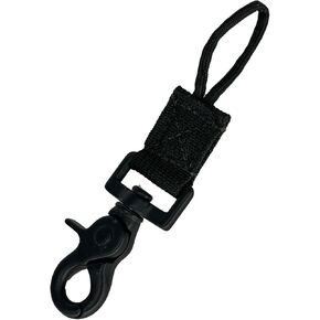 Atlas 46 Conway Quik-Snap Paracord Attachment with Loop and Swivel Hook, Short - Berry Compliant - Made in USA (Black)