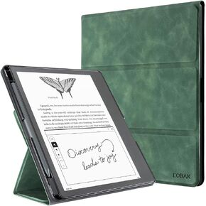 CoBak Stand Case for Kindle Scribe - Premium Folio Leather Cover with Pen Holder, Auto Sleep/Wake - Compatible with 10.2 Inch Kindle Scribe (2022/2024 Release)
