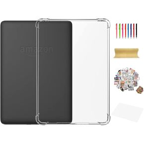 Dteck for Amazon Kindle Paperwhite 7" Case 12th Generation 2024, for Kindle Colorsoft Signature Edition Case 7" 2024, Clear Back Cover Cute Folio PU Leather Thin Case with Auto Sleep Wake, Blue Sky