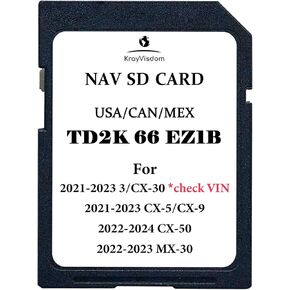 SD Map Card Navigation | Compatible with CX-5/CX-30/3/CX-9(2021-2023), CX-50(2022-2024), MX-30(2022-2023) | Navigation SD Card with USA/CAN/MEX Maps
