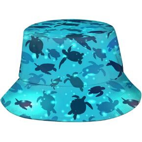 Sea Turtle Bucket Hat Unisex Packable Fisherman Cap Outdoor Summer Travel Beach Wide Brim Sun Hats for Men Women