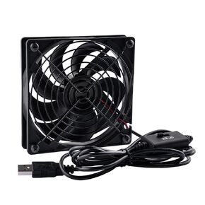 GeeekPi DeskPi RackMate Accessories 120mm x 120mm USB Cooling Fan with L/M/H 3-Degree Speed Switch Portable High Airflow Cooling Fan Computer Fan for Router Modem Receiver DVR PlayStation Xbox TV Box