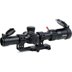 AT3 Tactical 1-6x24 نطاق بندقية ذيل أحمر مع جبل - 1-6x التكبير - شبكية BDC المضيئة