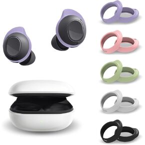 5-Pairs QINZAC Wing Tips for Galaxy Buds FE Earbuds (2023), Soft Silicone Galaxy Buds FE Wingtips Anti-Slip Galaxy Buds FE Accessories with Storage Box【Fit in The Charging Case】- 5 Color