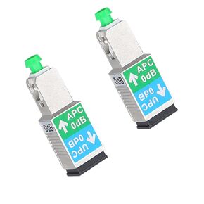 2 Pack SC/APC Female to SC/UPC Male Fiber Optic Adapter Singlemode SM 9/125 Hybrid Optical Converter Connector Coupler