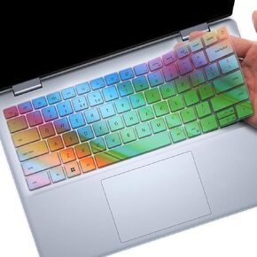 Colorful Keyboard Cover for 2024 New Dell inspiron 14 7440 2-in-1, Dell inspiron 14 7445 2-in-1 & Dell inspiron 16 7640, Dell inspiron Plus 14 and 16 Laptop Keyboard Skin Protector