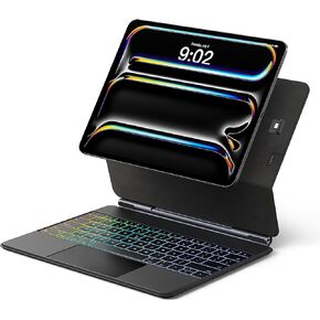 حالة لوحة المفاتيح لـ iPad Pro 13 بوصة (M4) 2024 ، وتصميم الاتصال التلقائي وعدم الحاجة إلى الشحن ، وحالة لوحة المفاتيح المغناطيسية على الطراز السحري مع لوحة تتبع متعددة اللمس ، متوافقة مع iPad Pro 13