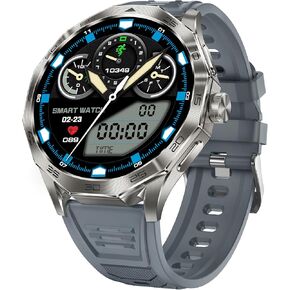 1.85inch HD Big Screen Military Smart Watch for Men,Answer/Make Call,Heart rate Monitor,710mAh Ultra-long Battery,Ｗaterproof Outdoor Activity Rugged Fitness Tracker for Android iOS with Compass