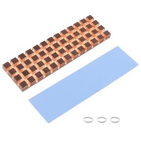 ZDE M.2 SSD Heatsink 70x20x4mm Copper Heatsink with Silicone Thermal Pads for PC Laptop Raspberry Pi M.2 2280 SSD NVMe PS5 Cooling