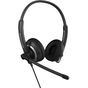 Converse 95 Wired Office USB Headset with Active Noise Cancelling Microphone & Wideband Audio Output, Black
