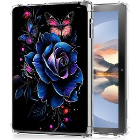 Clear Case for 10.3" Kobo Elipsa 2E eReader, Transparent TPU Silicone Protective Shell Shockproof Case for Kobo Elipsa 2E 10.3 Inch Released 2023, Purple Rose